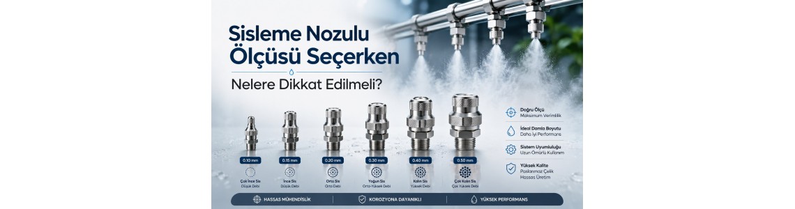 Sisleme Nozulu Ölçüsü Seçerken Nelere Dikkat Edilmeli? Sisleme Nozulu Ölçüsü Seçerken Nelere Dikkat Edilmeli?