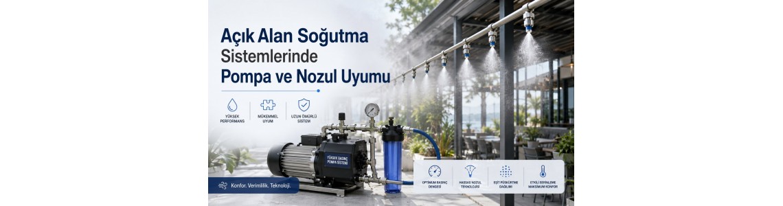 Açık Alan Soğutma Sistemlerinde Pompa ve Nozul Uyumu Açık Alan Soğutma Sistemlerinde Pompa ve Nozul Uyumu