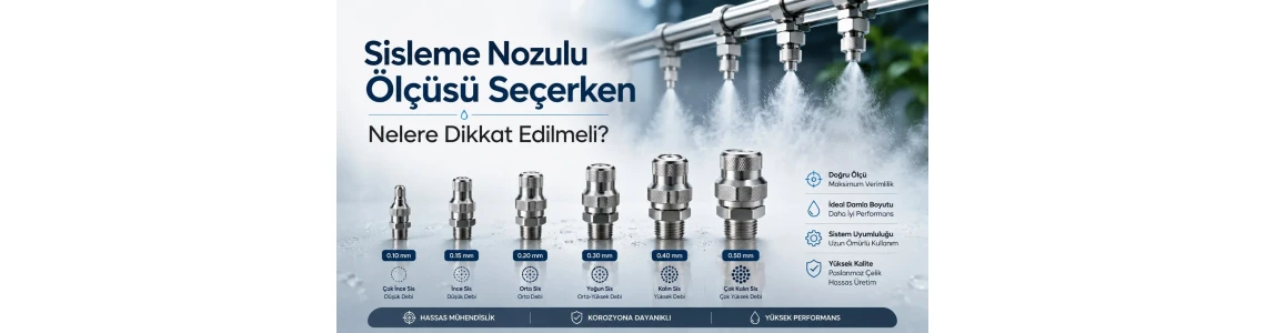 Sisleme Nozulu Ölçüsü Seçerken Nelere Dikkat Edilmeli?