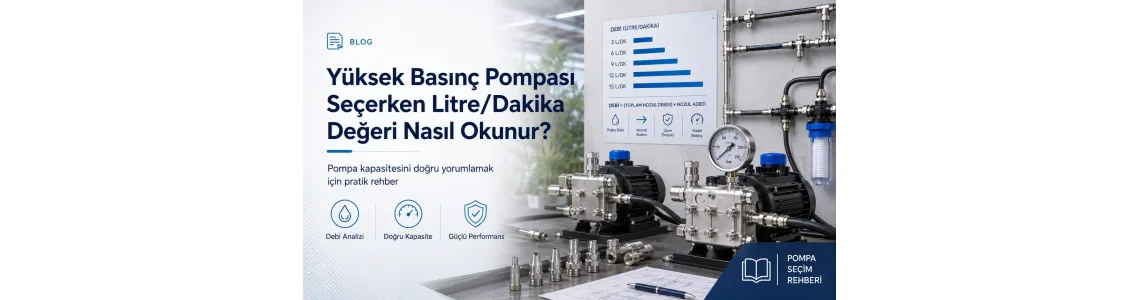 Yüksek Basınç Pompası Seçerken Litre/Dakika Değeri Nasıl Okunur? Yüksek Basınç Pompası Seçerken Litre/Dakika Değeri Nasıl Okunur?