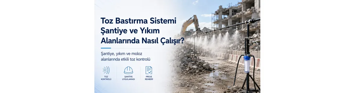 Toz Bastırma Sistemi Şantiye ve Yıkım Alanlarında Nasıl Çalışır? Toz Bastırma Sistemi Şantiye ve Yıkım Alanlarında Nasıl Çalışır?