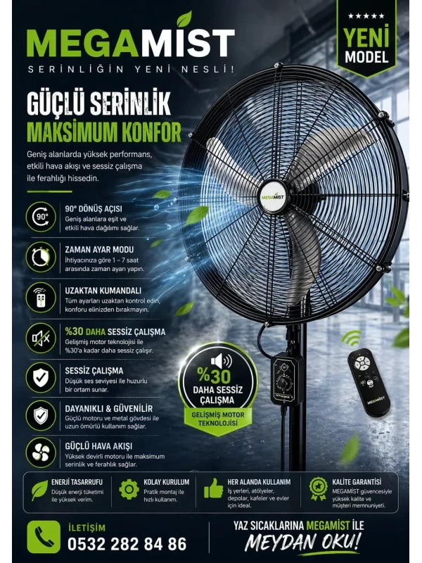 Yeni Nesil Sanayi Tipi Vantilatör YSF-50-1 Yeni Nesil Sanayi Tipi Vantilatör YSF-50-1 - Ürün Görseli 3